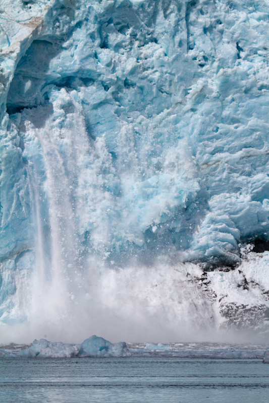 Aialik Glacier Calving Into Ocean